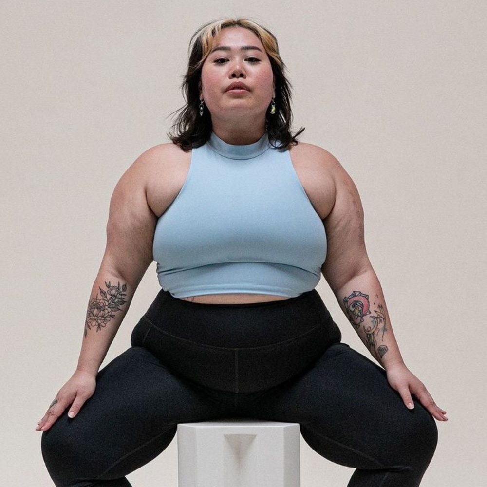 NWT Girlfriend Collective Freddie Crop XS